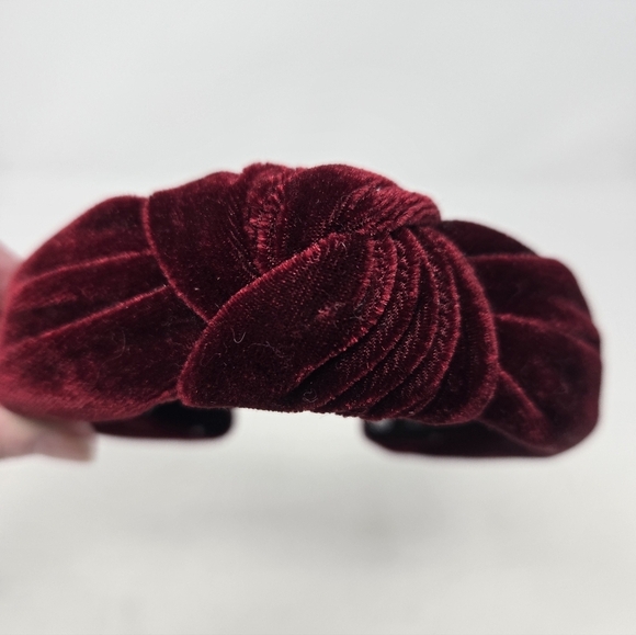 LELE SADOUGHI MAROON OXBLOOD VELVET HEADBAND TOP KNOT HAIR ACCESSORY WOMEN OS main image 10